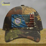 South Dakota/American Flag Novelty License Plate Hat Cotton / Camoflauge