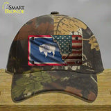 Wyoming/American Flag Novelty License Plate Hat Cotton / Camoflauge