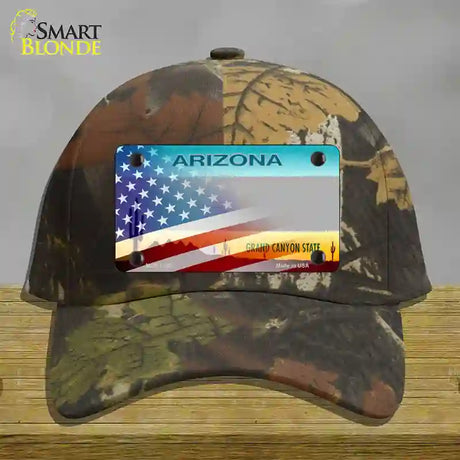 Arizona License Plate American Flag Novelty License Plate Hat Camo Cotton