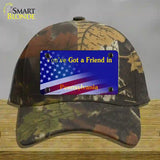 Pennsylvania Blue with American Flag Novelty License Plate Hat Cotton / Camoflauge