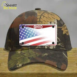 Ohio State American Flag Novelty License Plate Hat Cotton / Camoflauge