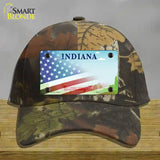 Indiana Bridge Plate American Flag Novelty License Plate Hat Cotton / Camoflauge