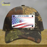 District of Columbia with American Flag Novelty License Plate Hat Cotton / Camoflauge