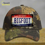 Bigfoot Idaho Novelty License Plate Hat Cotton / Camoflauge