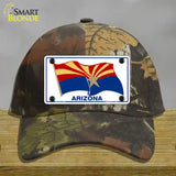 Arizona Waving Flag Novelty License Plate Hat Cotton / Camoflauge