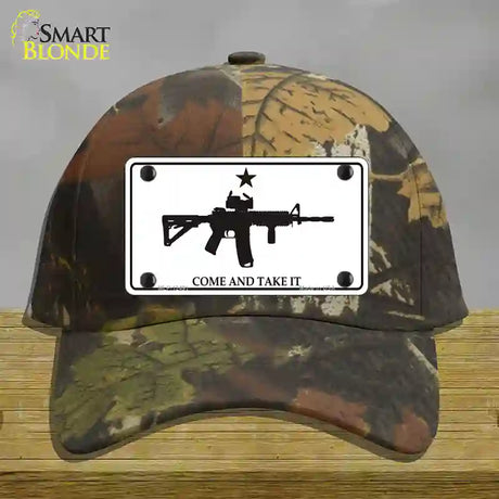 Come and Take It Novelty License Plate Hat Cotton / Camoflauge