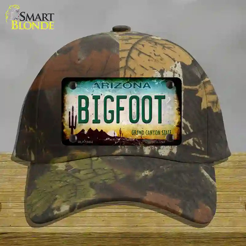 Bigfoot Arizona Novelty License Plate Hat Cotton / Camoflauge