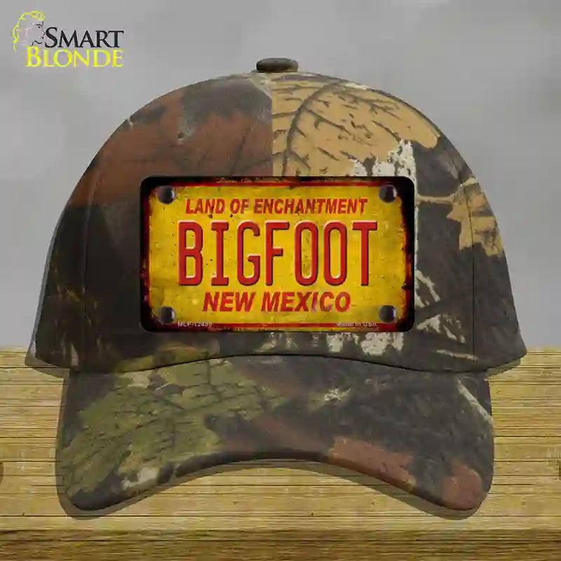 Bigfoot New Mexico Novelty License Plate Hat Cotton / Camoflauge