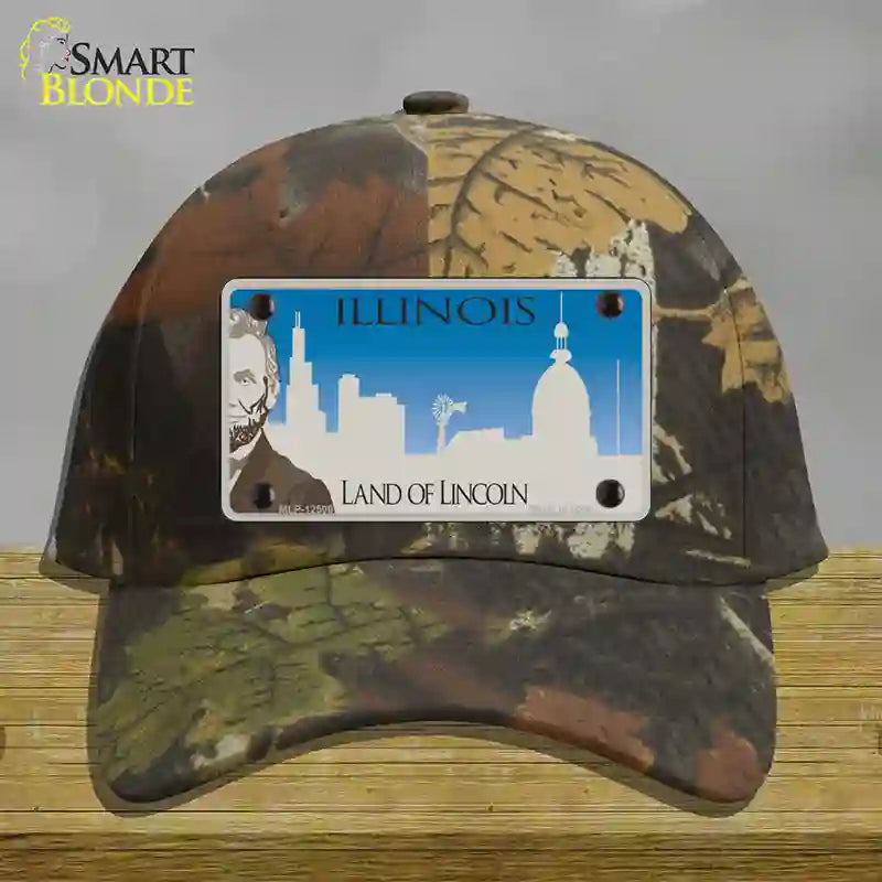 Illinois Blank Novelty License Plate Hat Cotton / Camoflauge