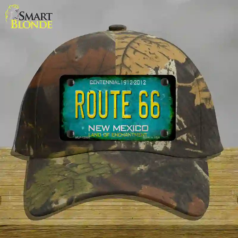 Route 66 New Mexico Rusty Novelty License Plate Hat Cotton / Camoflauge