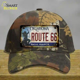 Route 66 Oklahoma Rusty Novelty License Plate Hat Cotton / Camoflauge