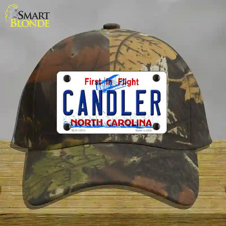 Candler North Carolina Novelty License Plate Hat Cotton / Camoflauge