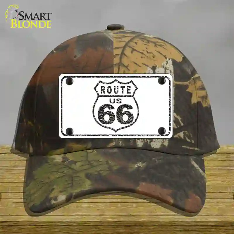 Route 66 Distressed Novelty License Plate Hat Cotton / Camoflauge