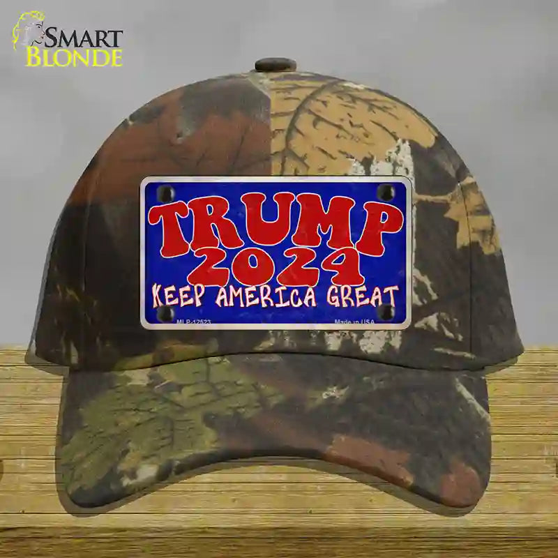 Trump 2024 Keep America Great Novelty License Plate Hat Cotton / Camoflauge