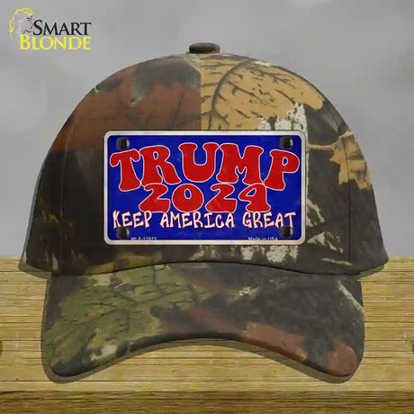 Trump 2024 Keep America Great Novelty License Plate Hat Cotton / Camoflauge