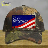 Trump on Waving Flag Novelty License Plate Hat Cotton / Camoflauge