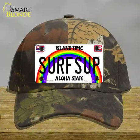 Surfsup Hawaii Novelty License Plate Hat Cotton / Camoflauge