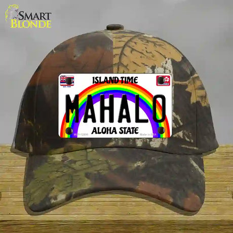 Mahalo Hawaii Novelty License Plate Hat Cotton / Camoflauge