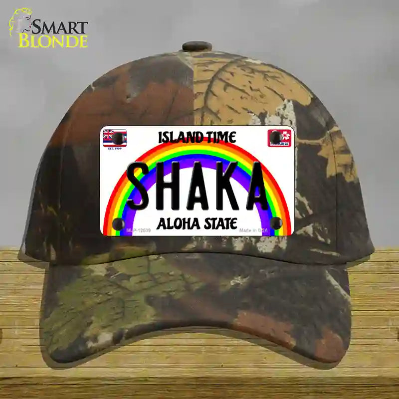 Shaka Hawaii Novelty License Plate Hat Cotton / Camoflauge