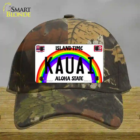 Kauai Hawaii Novelty License Plate Hat Cotton / Camoflauge