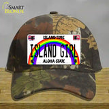 Island Girl Hawaii Novelty License Plate Hat Cotton / Camoflauge