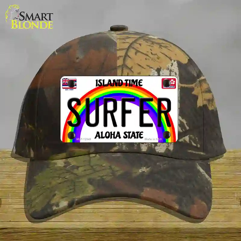 Surfer Hawaii Novelty License Plate Hat Cotton / Camoflauge