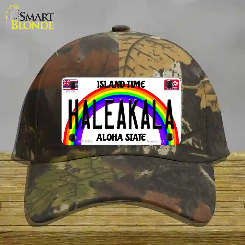 Haleakala Hawaii Novelty License Plate Hat Cotton / Camoflauge