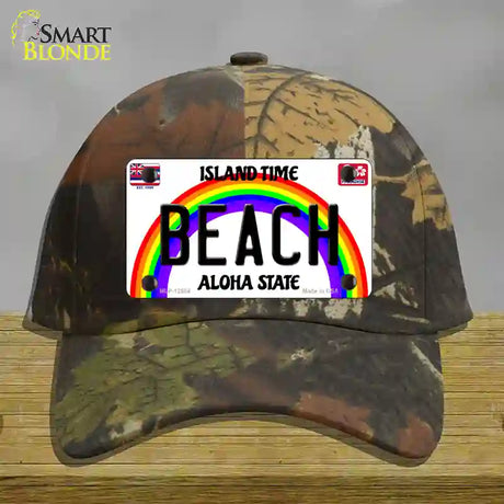 Beach Hawaii Novelty License Plate Hat Cotton / Camoflauge