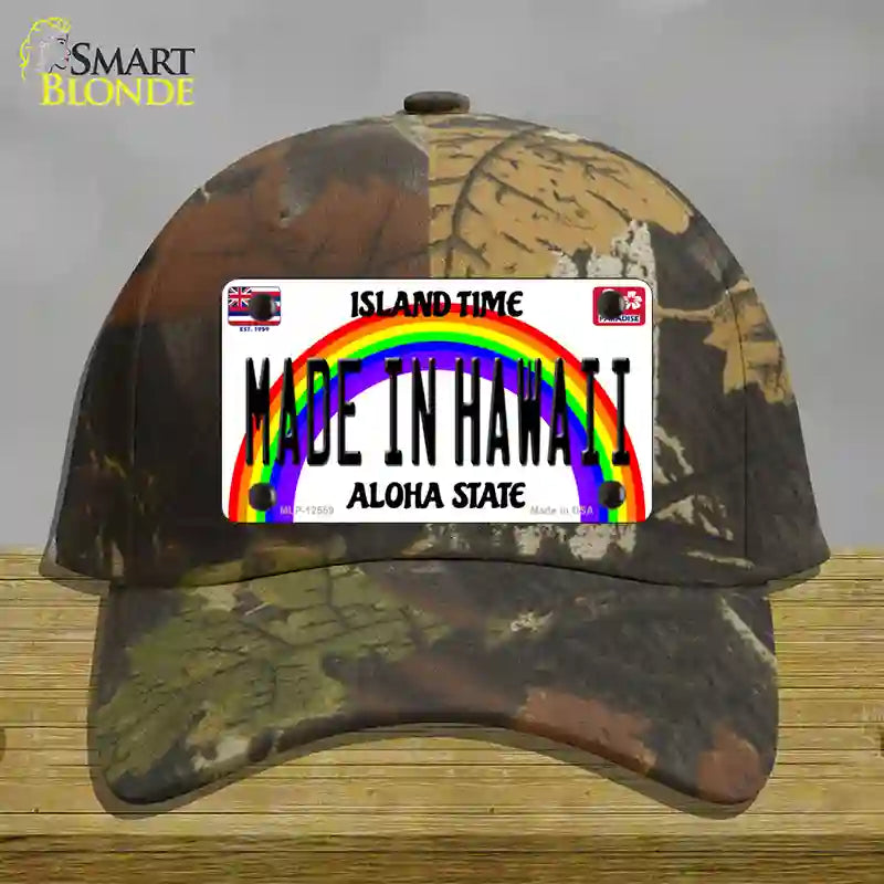 Made In Hawaii Novelty License Plate Hat Cotton / Camoflauge