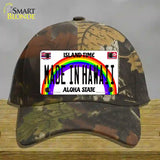 Made In Hawaii Novelty License Plate Hat Cotton / Camoflauge