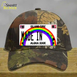 Made In Hawaii Silhouette Novelty License Plate Hat Cotton / Camoflauge