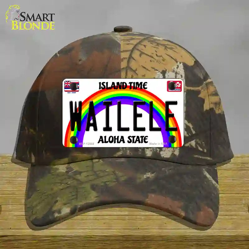 Wailele Hawaii Novelty License Plate Hat Cotton / Camoflauge