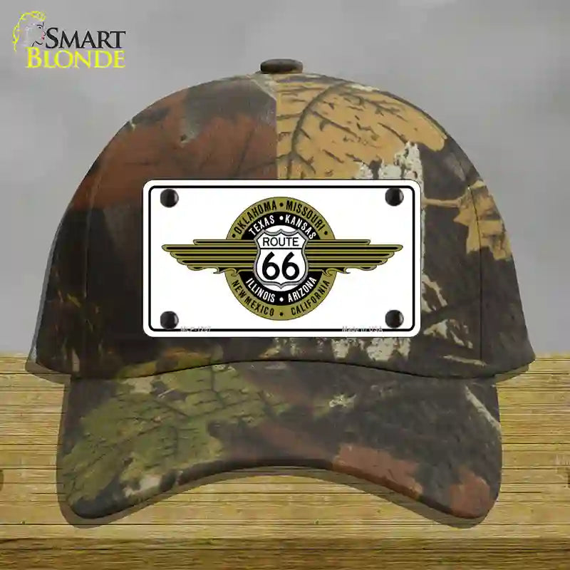 Route 66 Shield Emblem Novelty License Plate Hat Cotton / Camoflauge