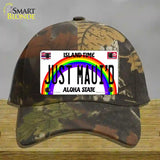 Just Mauid Hawaii Novelty License Plate Hat Cotton / Camoflauge