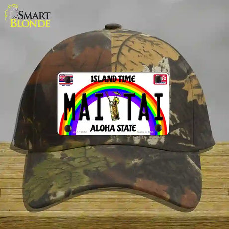 Mai Tai Hawaii Novelty License Plate Hat Cotton / Camoflauge