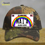 Naia Hawaii Novelty License Plate Hat Cotton / Camoflauge