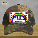 Paradise Hawaii Novelty License Plate Hat Cotton / Camoflauge