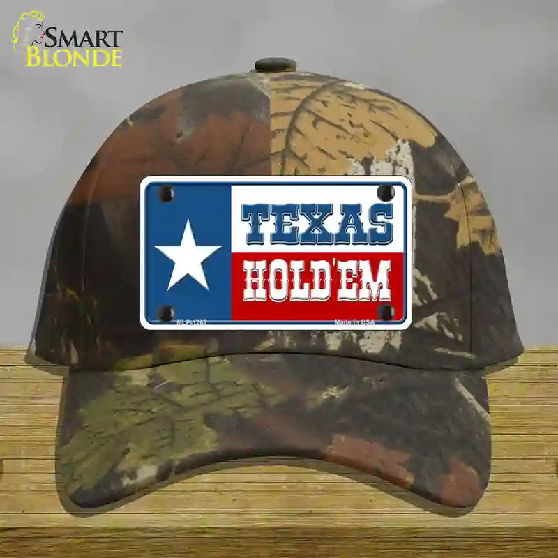 Texas Hold Em Novelty License Plate Hat Cotton / Camoflauge