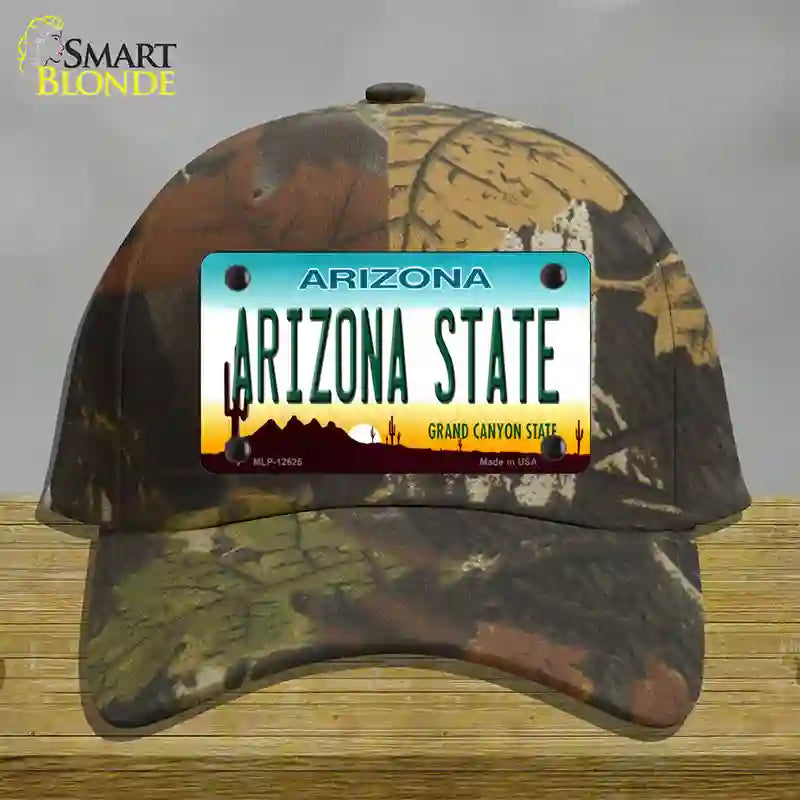 Arizona State Novelty License Plate Hat Cotton / Camoflauge