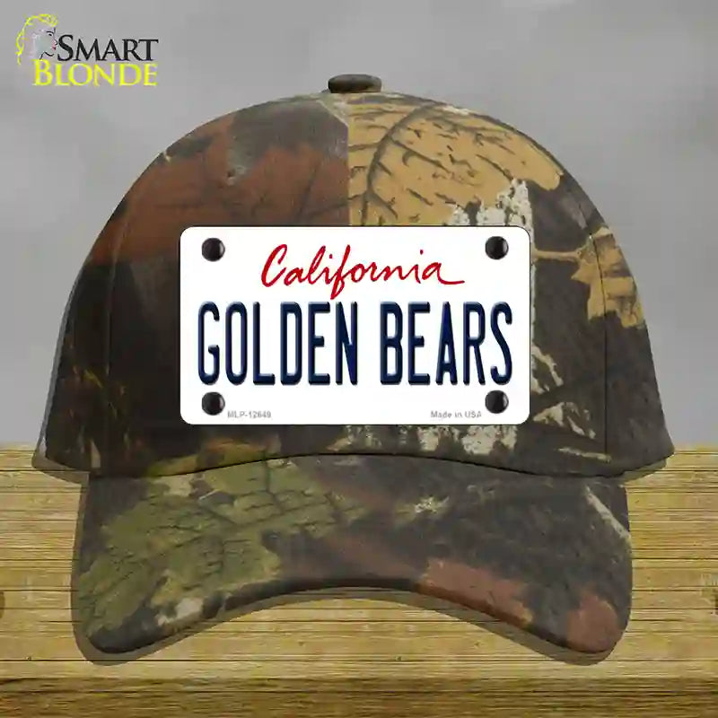 Golden Bears Novelty License Plate Hat Cotton / Camoflauge