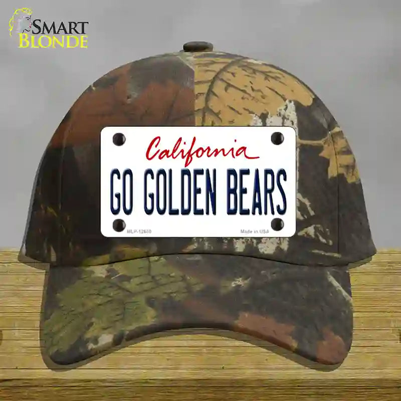 Go Golden Bears Novelty License Plate Hat Cotton / Camoflauge