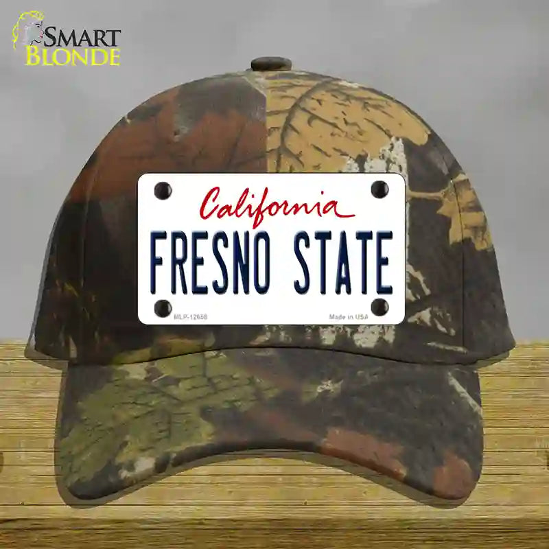 Fresno State Novelty License Plate Hat Cotton / Camoflauge