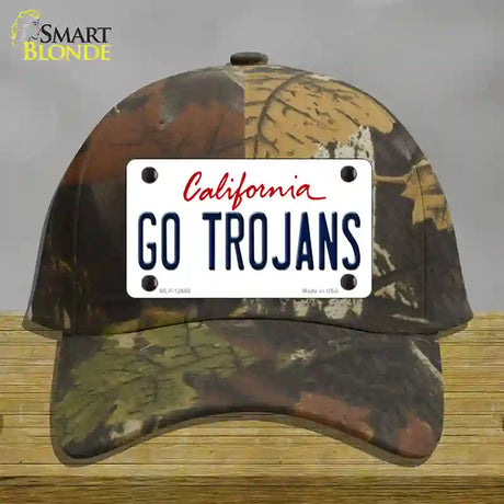 Go Trojans Novelty License Plate Hat Cotton / Camoflauge