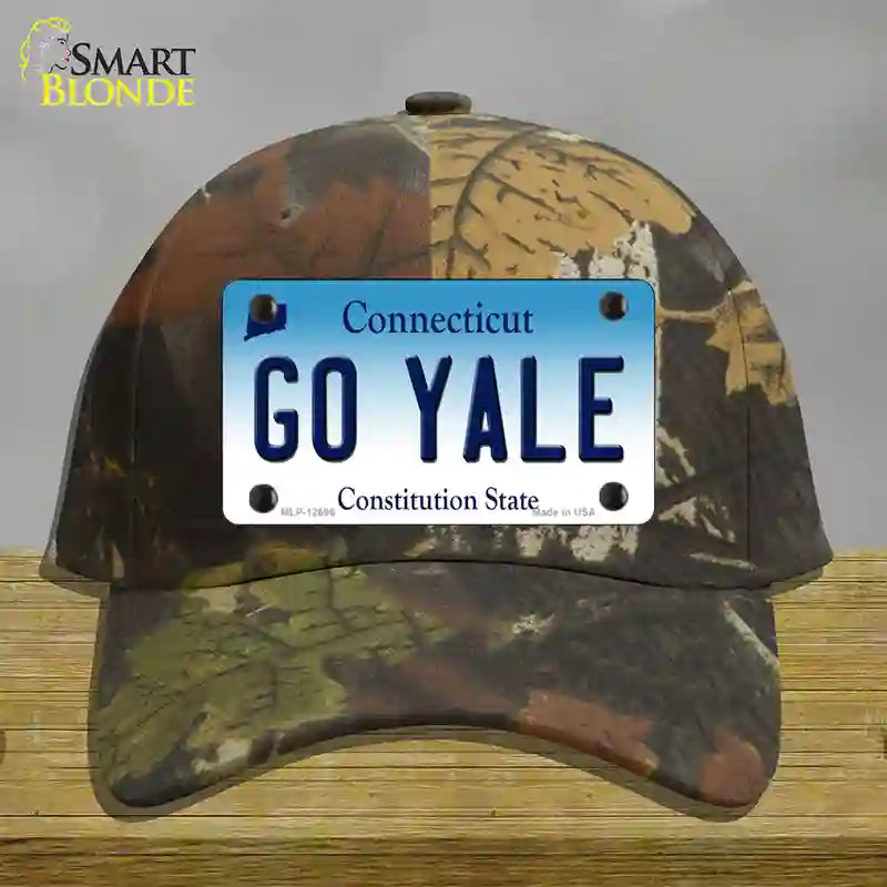 Go Yale Novelty License Plate Hat Cotton / Camoflauge