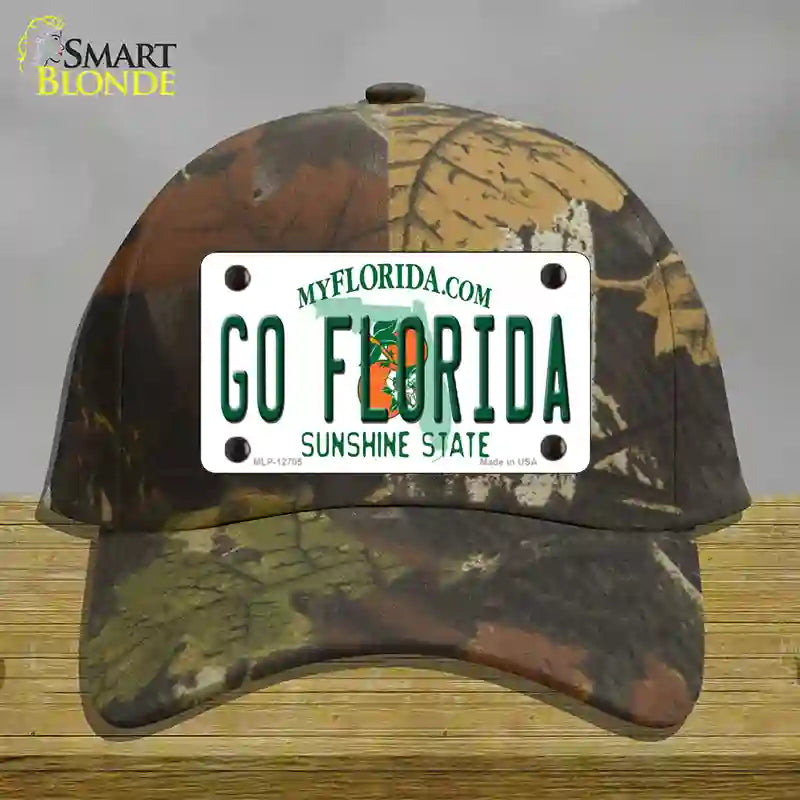 Go Florida Novelty License Plate Hat Cotton / Camoflauge