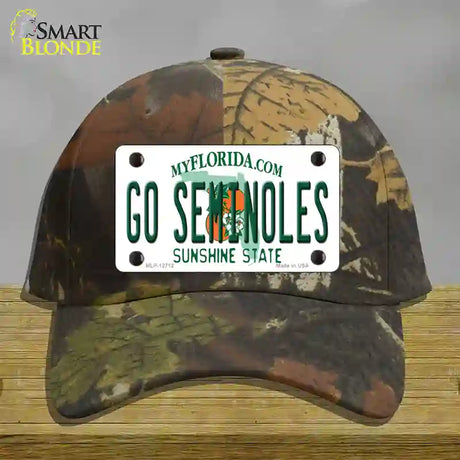 Go Seminoles Novelty License Plate Hat Cotton / Camoflauge