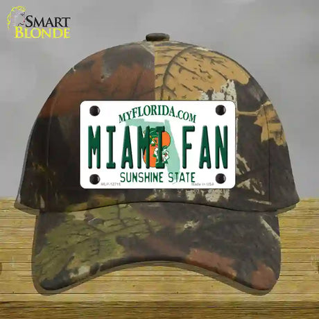 Miami Fan Novelty License Plate Hat Cotton / Camoflauge