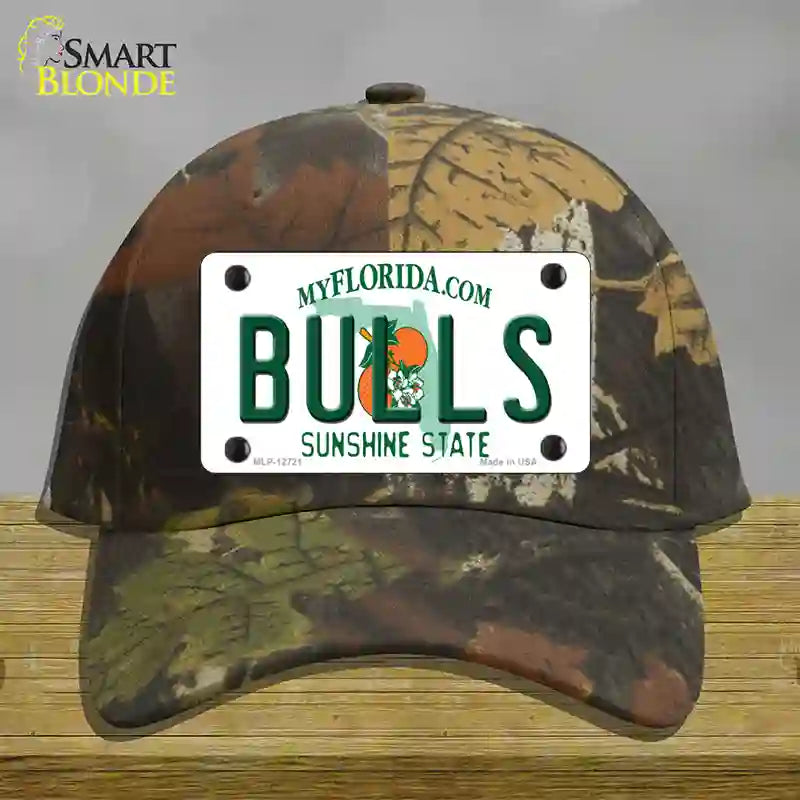 Bulls Novelty License Plate Hat Cotton / Camoflauge