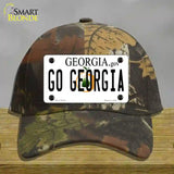 Go Georgia Novelty License Plate Hat Cotton / Camoflauge