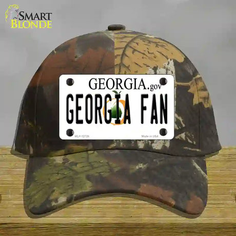 Georgia Fan Novelty License Plate Hat Cotton / Camoflauge